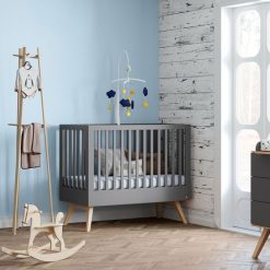 Vox Meubles Meuble Bebe | Lit Bebe Evolutif Nature Gris - 70 X 140 Cm