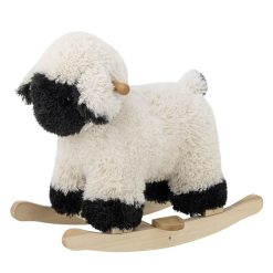 Bloomingville Trotteur & Porteur | Mouton A Bascule - Noir Et Blanc