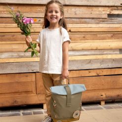 LÄSSIG Bagagerie Enfant | Sac A Dos Mini Rolltop - Vert Olive