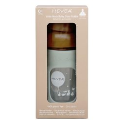 HEVEA Biberonnerie | Biberon Zero Plastique Avec Housse De Protection Seafoam Blue - 150 Ml