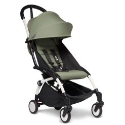 BABYZEN Poussette Compacte | Poussette Yoyo Complete Chassis Blanc 0+ Et 6+ - Olive