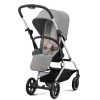 Cybex Poussette Compacte | Poussette Compacte Eezy S Twist+2 Chassis Silver - Lava Grey