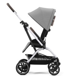 Cybex Poussette Compacte | Poussette Compacte Eezy S Twist+2 Chassis Silver - Lava Grey