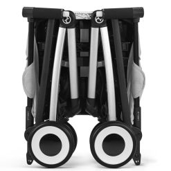 Cybex Poussette Compacte | Poussette Ultra-Compacte Libelle Chassis Silver - Fog Grey