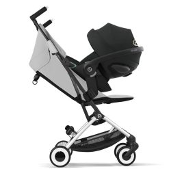 Cybex Poussette Compacte | Poussette Ultra-Compacte Libelle Chassis Silver - Fog Grey