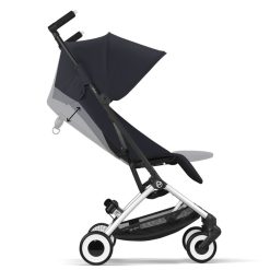 Cybex Poussette Compacte | Poussette Ultra-Compacte Libelle Chassis Silver - Dark Blue