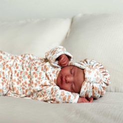 Bonjour Little Body & Pyjama | Combinaison Bebe Jour Et Nuit Velours Californian Poppy - 1 Mois