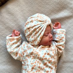 Bonjour Little Body & Pyjama | Combinaison Bebe Jour Et Nuit Velours Californian Poppy - 1 Mois