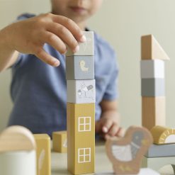 Little Dutch Mes Premiers Jouets | Blocs De Construction En Bois - Bleu