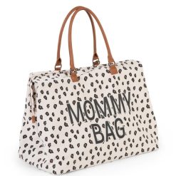 Childhome Sac A Langer | Mommy Bag Large Canvas - Leopard