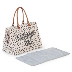 Childhome Sac A Langer | Mommy Bag Large Canvas - Leopard