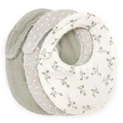 Babyshower Bavoir | Lot De 3 Bavoirs - Olive Bloom