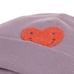 LÄSSIG Accessoires Bebe | Bonnet Little Gang Coeur Lavande - 1/3 Ans