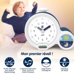 Pabobo Decoration | Kid'Sleep Clock Mon Premier Reveil - Bleu