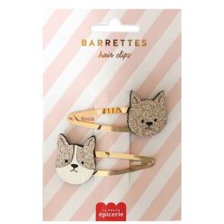 La Petite Epicerie Barrettes | Lot De 2 Barrettes Cheveux - Chien Et Chat