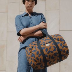 Nobodinoz Sac A Langer | Sac Weekend Paris-Tokyo - Blue Leaves