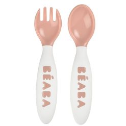 BÉABA Repas | Lot De 2 Couverts Ergonomiques 2Eme Age - Nude