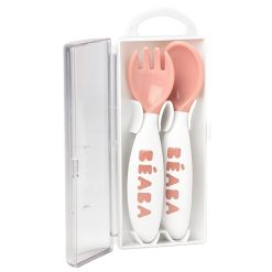 BÉABA Repas | Lot De 2 Couverts Ergonomiques 2Eme Age - Nude