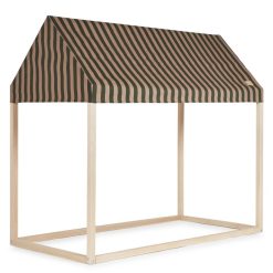 Nobodinoz Tipi | Cabane Majesctic - Green Taupe Stripes