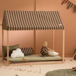 Nobodinoz Tipi | Cabane Majesctic - Green Taupe Stripes