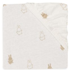 Jollein Literie Bebe | Drap Housse Jersey Happy Miffy Nougat - 60 X 120 Cm