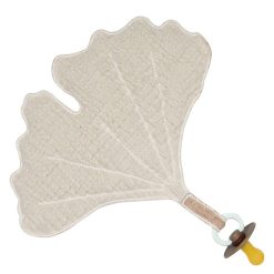 Quax Succion | Doudou Attache-Sucette Ginkgo Natural - Corail