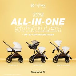 Cybex Poussette Citadine | Poussette Evolutive Gazelle S Chassis Taupe - Almond Beige