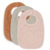 Jollein Bavoir | Lot De 3 Bavoirs - Pale Pink Nougat & Caramel