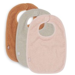 Jollein Bavoir | Lot De 3 Bavoirs - Pale Pink Nougat & Caramel