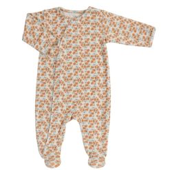 Bonjour Little Robe & Combinaison | Combinaison Bebe Jour Et Nuit Velours Californian Poppy - 6 Mois