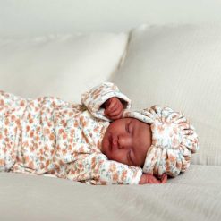 Bonjour Little Robe & Combinaison | Combinaison Bebe Jour Et Nuit Velours Californian Poppy - 6 Mois