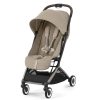 Cybex Poussette Compacte | Poussette De Voyage Ultra-Compacte Orfeo Chassis Taupe - Almond Beige