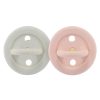 HEVEA Succion | Lot De 2 Tetines Rondes Bumi Bebe Rose & Sage - 0/3 Mois