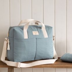 Nobodinoz Sac A Langer | Sac A Langer Gala - Stone Blue