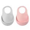 BÉABA Bavoir | Lot De 2 Bavoirs Silicone - Light Mist & Old Pink