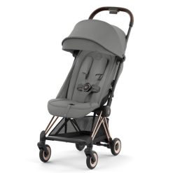 Cybex Poussette Compacte | Poussette Ultra-Compacte Coya Chassis Rosegold - Mirage Grey