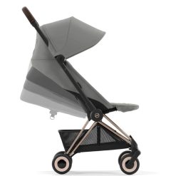 Cybex Poussette Compacte | Poussette Ultra-Compacte Coya Chassis Rosegold - Mirage Grey