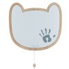 Baby Art Decoration | Applique Musicale Ours Empreinte - Blanc