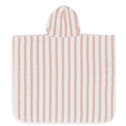 Jollein Sortie De Bain Personnalisee | Poncho De Bain Stripe Wild Rose - 1/4 Ans