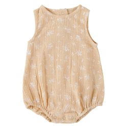 Bonjour Little Robe & Combinaison | Barboteuse Vegetal Peach - 12/18 Mois