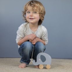 Little Dutch Mes Premiers Jouets | Jouet A Tirer Elephant En Bois