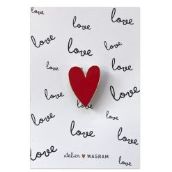 Atelier Wagram Pin'S Et Colliers | Pin'S Carte Love - Rouge