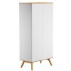 Vox Meubles Meuble Bebe | Armoire 2 Portes Nature - Blanc