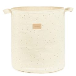 Nobodinoz Rangement | Panier De Rangement Playground - Natural Honey Sweet Dots