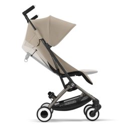 Cybex Poussette Compacte | Poussette Ultra-Compacte Libelle Chassis Taupe - Almond Beige