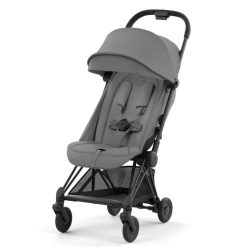 Cybex Poussette Compacte | Poussette Ultra-Compacte Coya Chassis Matt Black - Mirage Grey