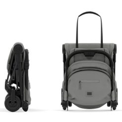 Cybex Poussette Compacte | Poussette Ultra-Compacte Coya Chassis Matt Black - Mirage Grey