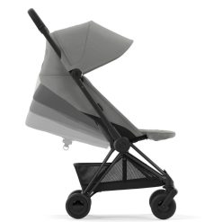 Cybex Poussette Compacte | Poussette Ultra-Compacte Coya Chassis Matt Black - Mirage Grey