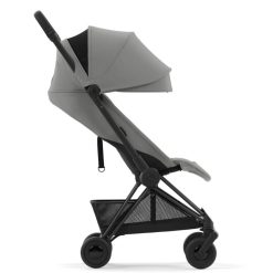 Cybex Poussette Compacte | Poussette Ultra-Compacte Coya Chassis Matt Black - Mirage Grey