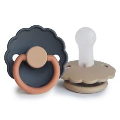 Frigg Succion | Lot De 2 Tetines Daisy Bloom Silicone Aurora & Croissant - 6/18 Mois